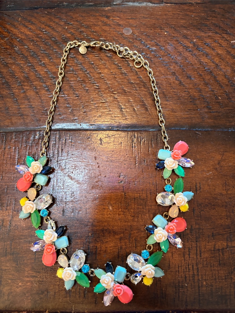 Multicolor Floral Crystal Necklace - Women Jewelry